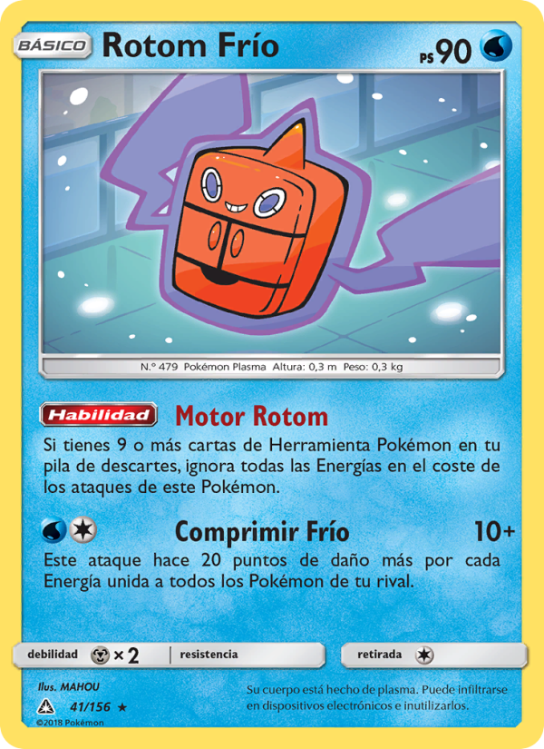 Rotom Frío 41 — Ultraprisma (Spanish Pokémon TCG card)