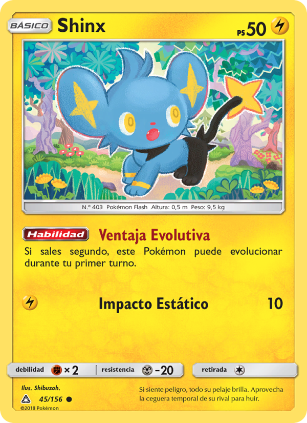 Shinx 45 — Ultraprisma (Spanish Pokémon TCG card)