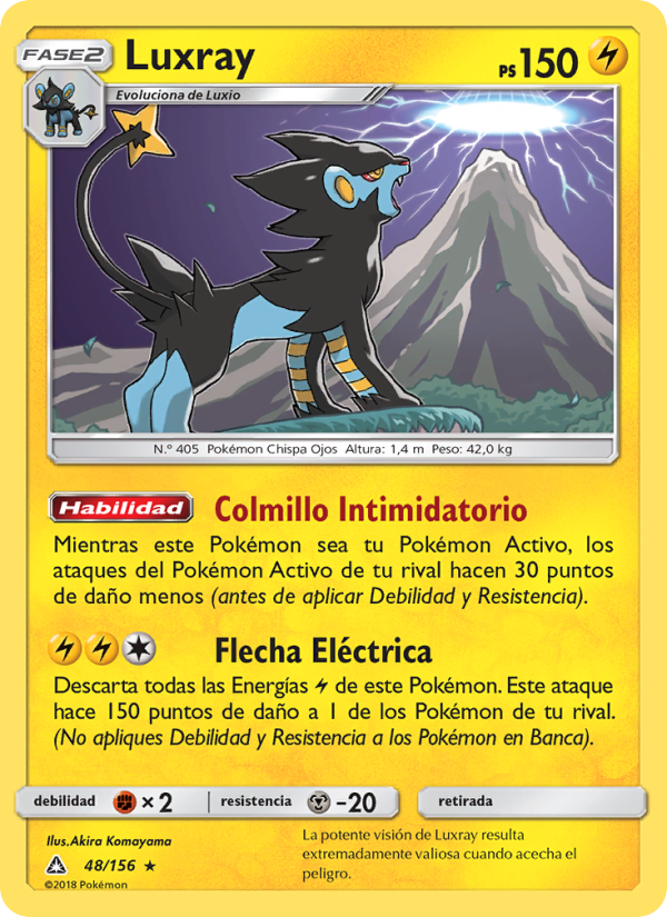Luxray 48 — Ultraprisma (Spanish Pokémon TCG card)