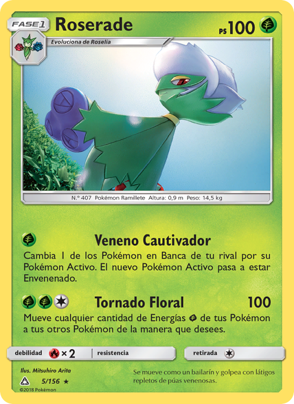 Roserade 5 — Ultraprisma (Spanish Pokémon TCG card)