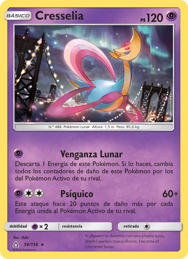 Cresselia 59 — Ultraprisma (Spanish Pokémon TCG card)