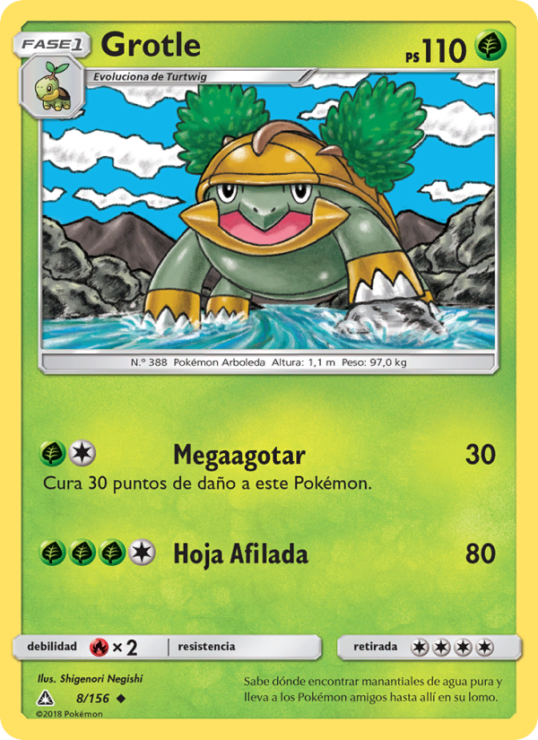 Grotle 8 — Ultraprisma (Spanish Pokémon TCG card)