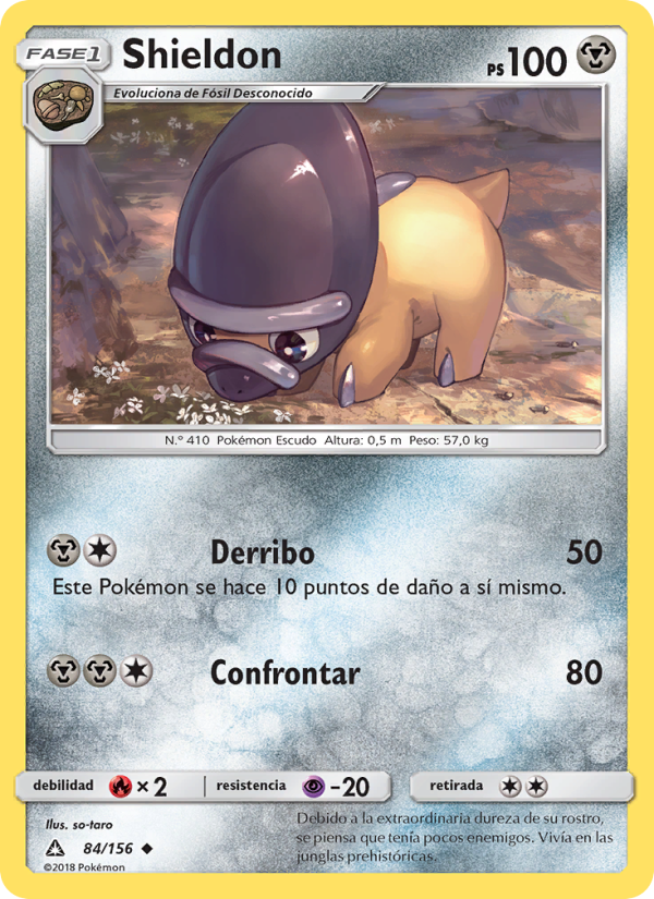 Shieldon 84 — Ultraprisma (Spanish Pokémon TCG card)