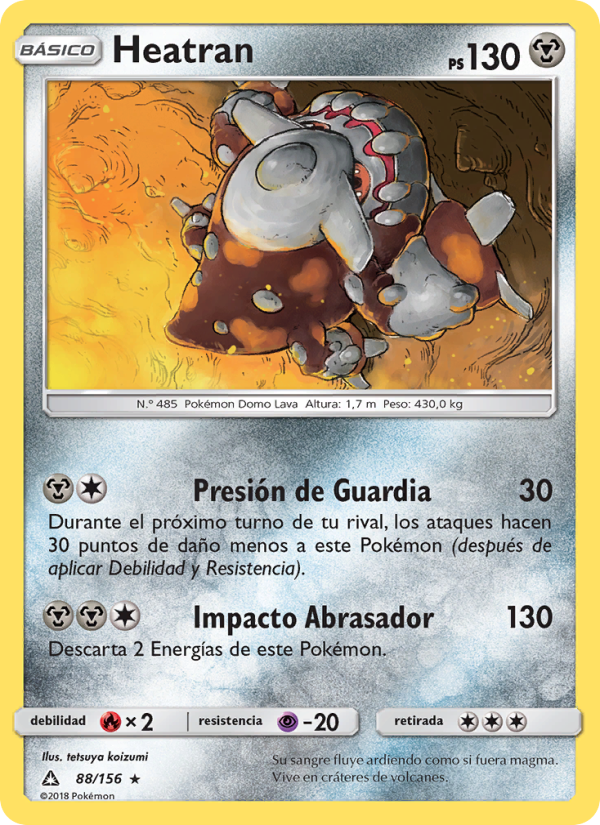 Heatran 88 — Ultraprisma (Spanish Pokémon TCG card)