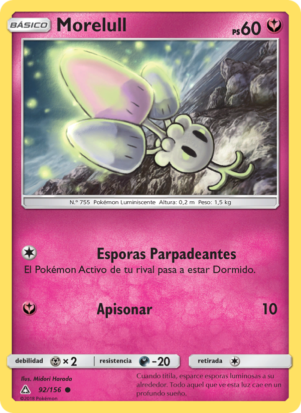 Morelull 92 — Ultraprisma (Spanish Pokémon TCG card)