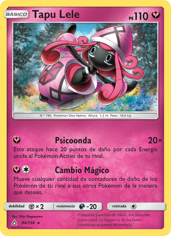 Tapu Lele 94 — Ultraprisma (Spanish Pokémon TCG card)