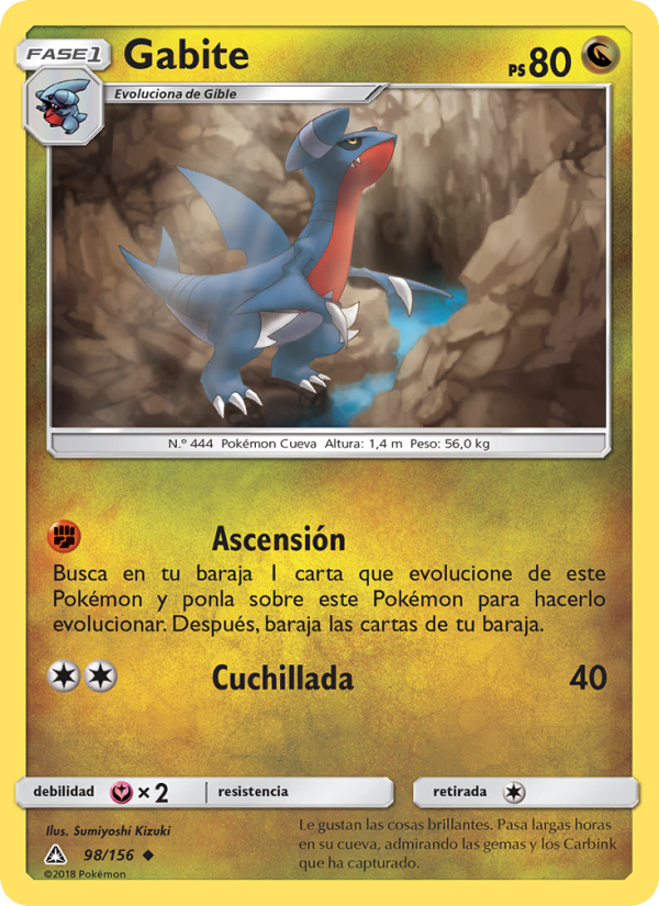 Gabite 98 — Ultraprisma (Spanish Pokémon TCG card)
