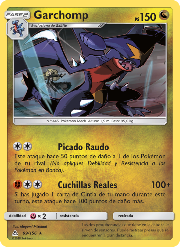 Garchomp 99 — Ultraprisma (Spanish Pokémon TCG card)