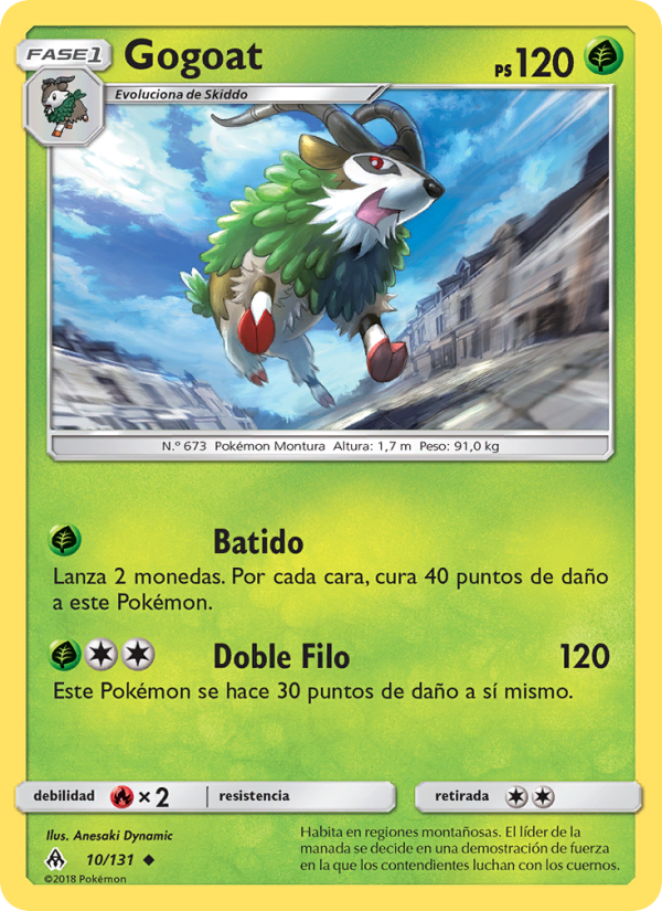 Gogoat 10 — Luz Prohibida (Spanish Pokémon TCG card)