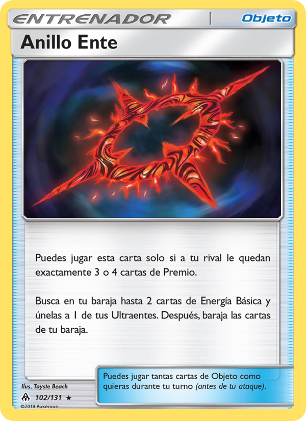 Anillo Ente 102 — Luz Prohibida (Spanish Pokémon TCG card)