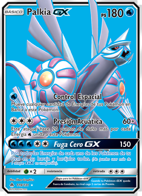 Palkia GX 119 — Luz Prohibida (Spanish Pokémon TCG card)