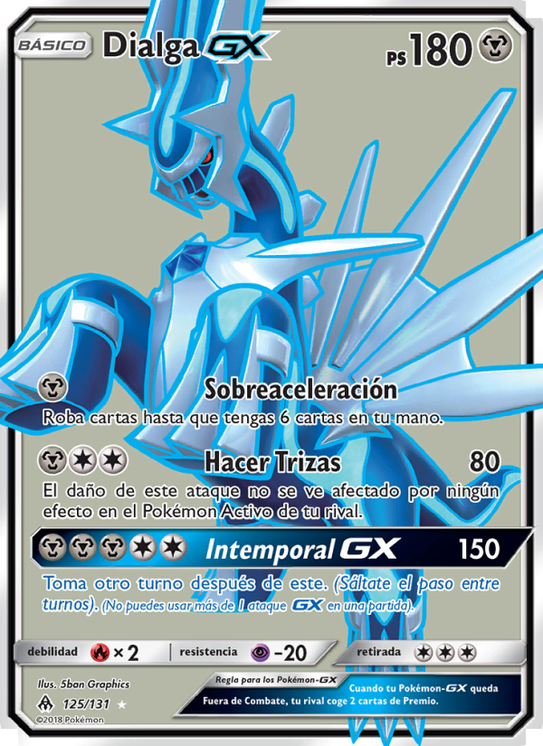 Dialga GX 125 — Luz Prohibida (Spanish Pokémon TCG card)