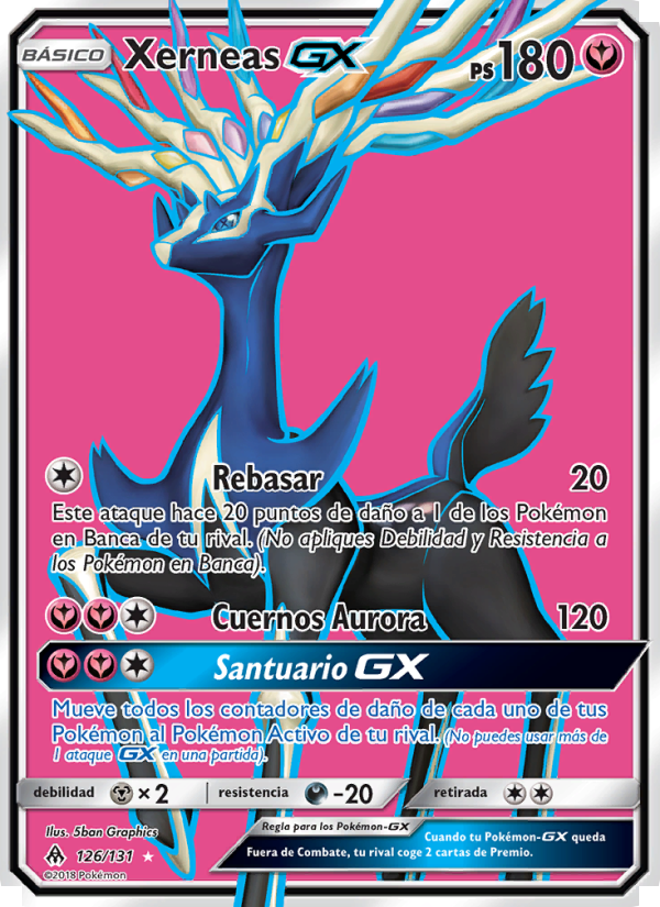 Xerneas GX 126 — Luz Prohibida (Spanish Pokémon TCG card)