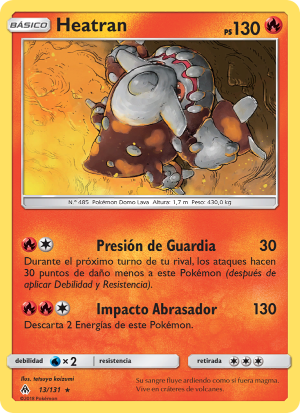Heatran 13 — Luz Prohibida (Spanish Pokémon TCG card)