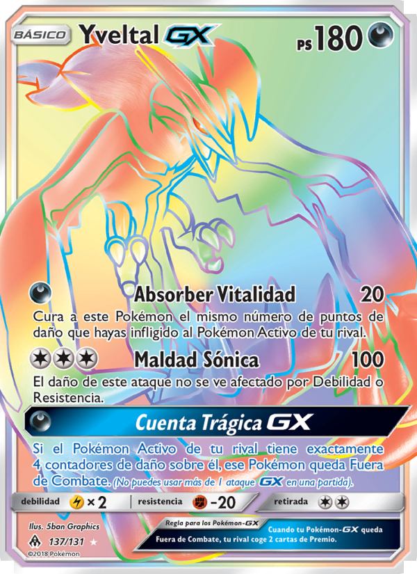 Yveltal GX 137 — Luz Prohibida (Spanish Pokémon TCG card)