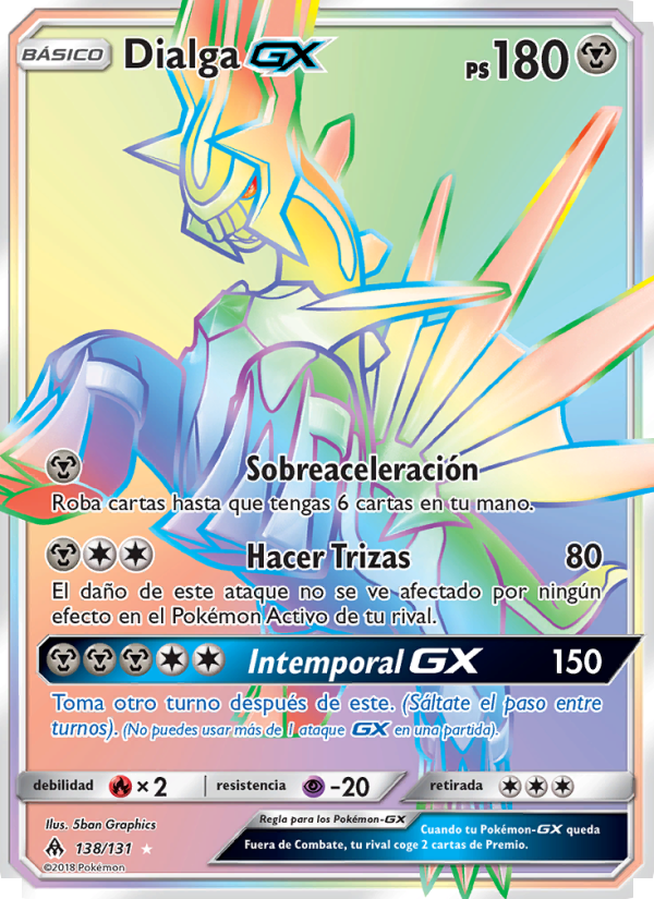Dialga GX 138 — Luz Prohibida (Spanish Pokémon TCG card)