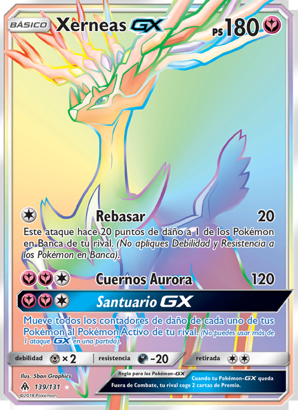 Xerneas GX 139 — Luz Prohibida (Spanish Pokémon TCG card)