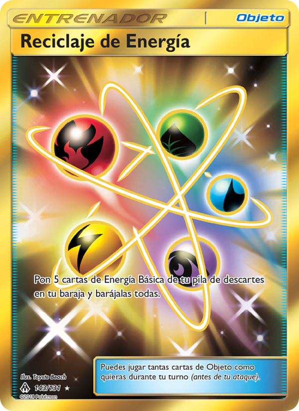 Reciclaje de Energía 143 — Luz Prohibida (Spanish Pokémon TCG card)