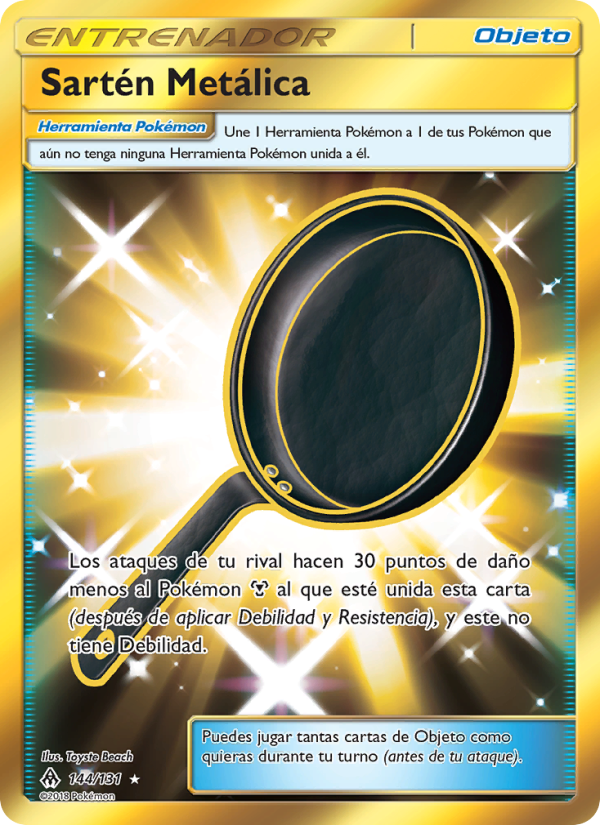 Sartén Metálica 144 — Luz Prohibida (Spanish Pokémon TCG card)