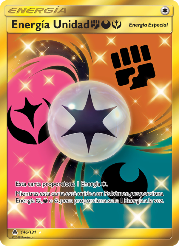 Energía Unidad FightingDarknessFairy 146 — Luz Prohibida (Spanish Pokémon TCG card)