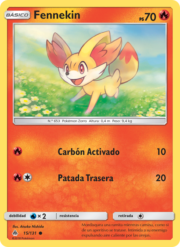 Fennekin 15 — Luz Prohibida (Spanish Pokémon TCG card)