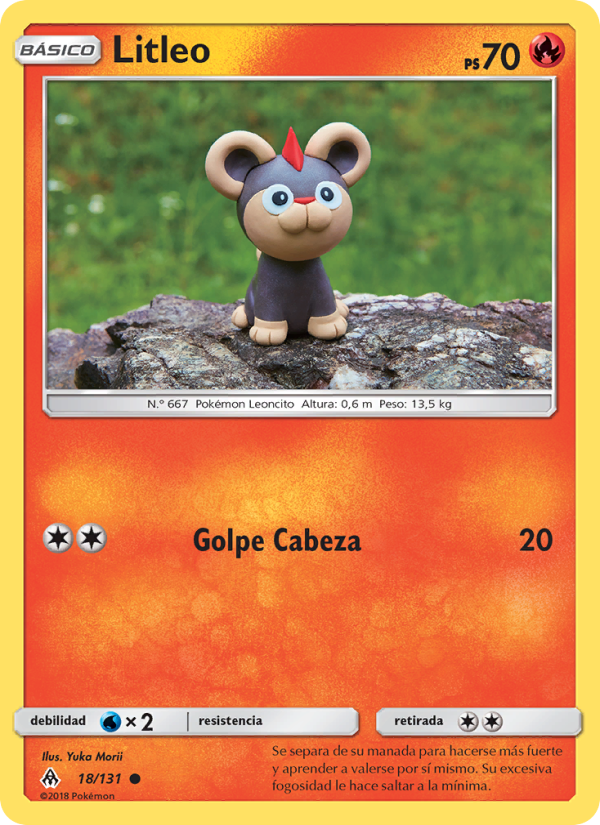 Litleo 18 — Luz Prohibida (Spanish Pokémon TCG card)
