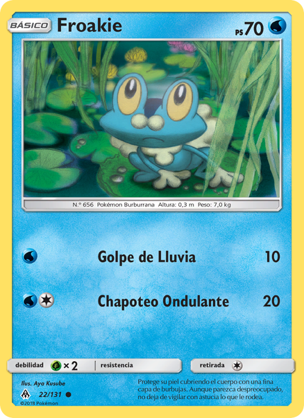 Froakie 22 — Luz Prohibida (Spanish Pokémon TCG card)