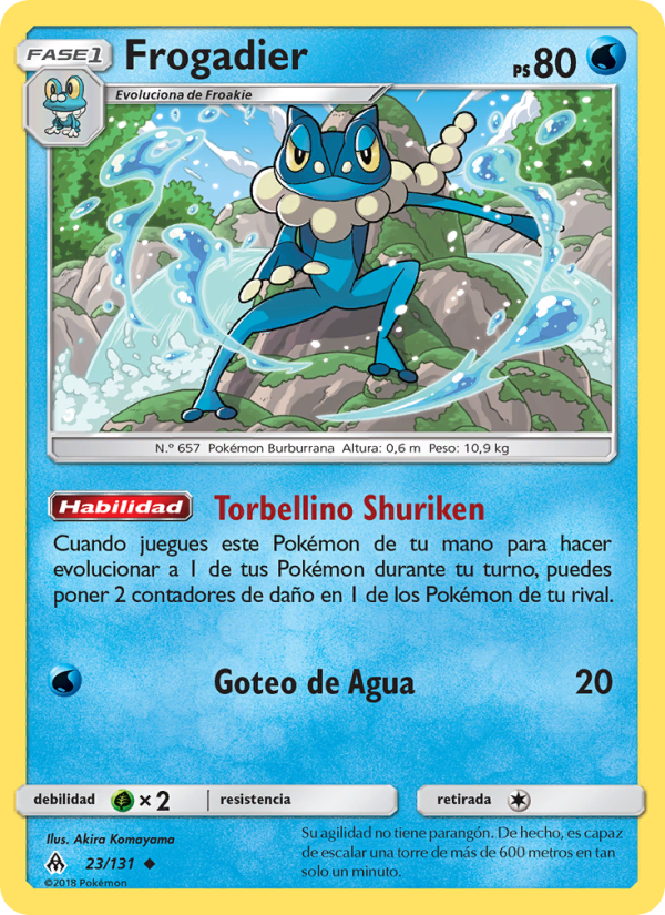 Frogadier 23 — Luz Prohibida (Spanish Pokémon TCG card)