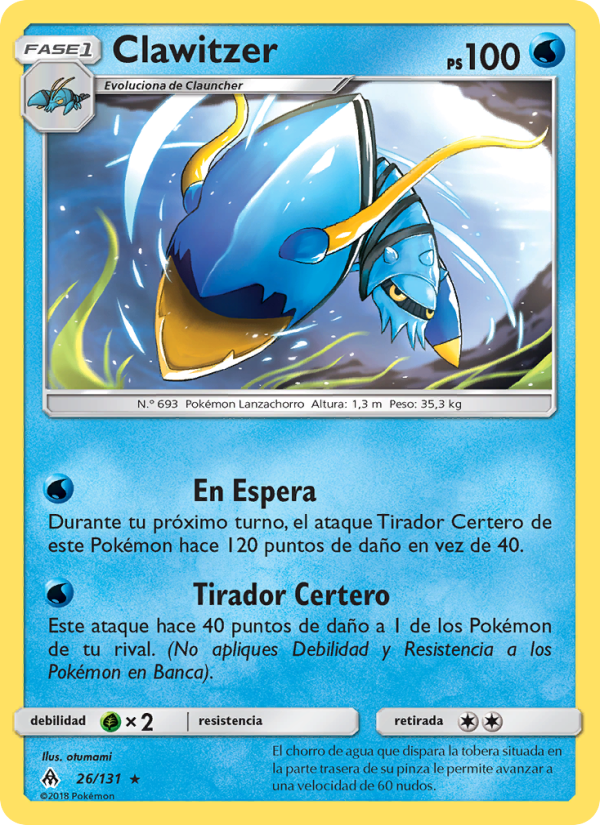 Clawitzer 26 — Luz Prohibida (Spanish Pokémon TCG card)