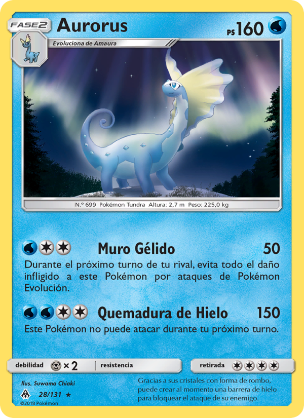Aurorus 28 — Luz Prohibida (Spanish Pokémon TCG card)