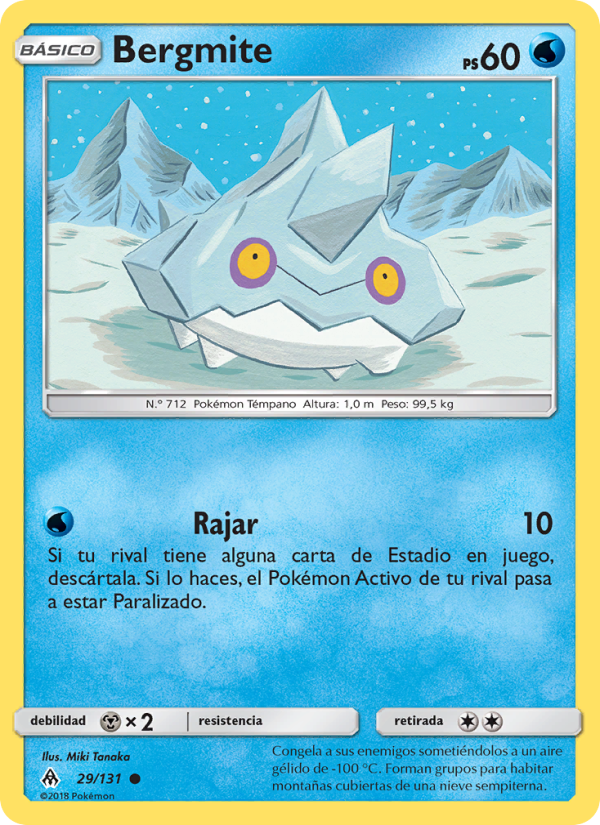 Bergmite 29 — Luz Prohibida (Spanish Pokémon TCG card)
