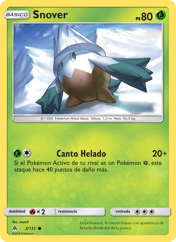 Snover 3 — Luz Prohibida (Spanish Pokémon TCG card)