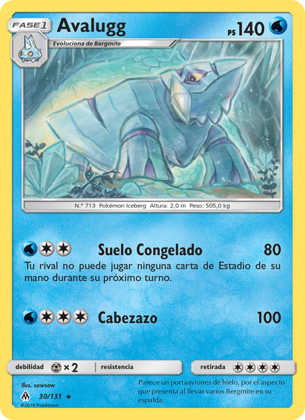 Avalugg 30 — Luz Prohibida (Spanish Pokémon TCG card)