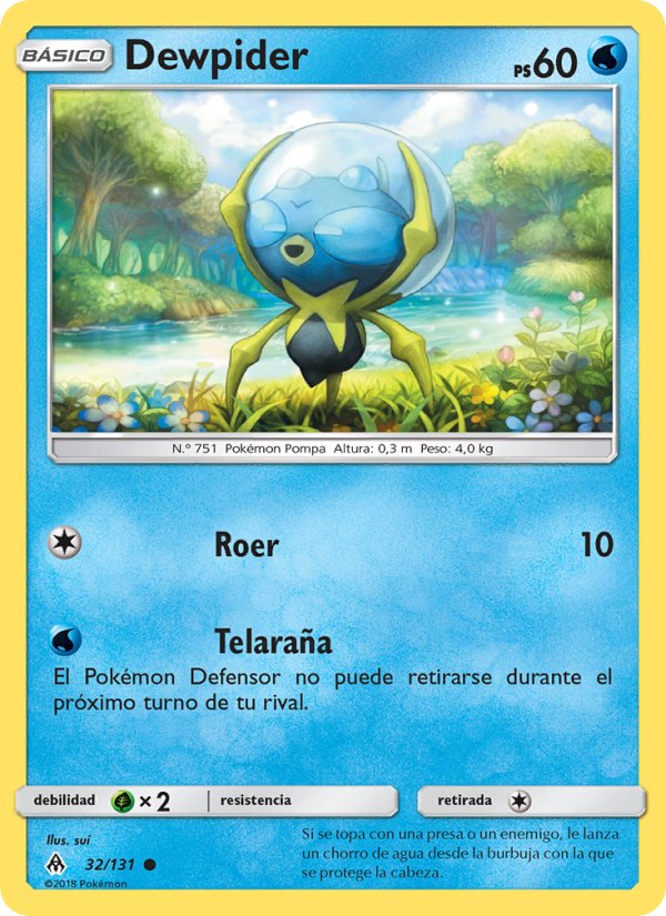 Dewpider 32 — Luz Prohibida (Spanish Pokémon TCG card)
