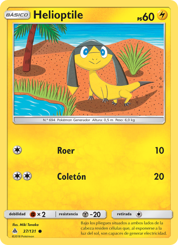 Helioptile 37 — Luz Prohibida (Spanish Pokémon TCG card)