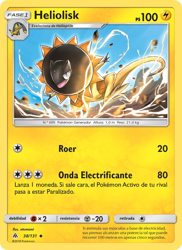 Heliolisk 38 — Luz Prohibida (Spanish Pokémon TCG card)