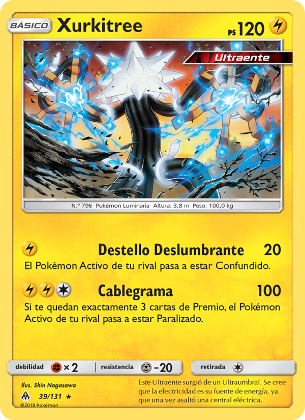 Xurkitree 39 — Luz Prohibida (Spanish Pokémon TCG card)