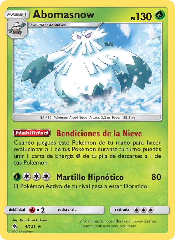 Abomasnow 4 — Luz Prohibida (Spanish Pokémon TCG card)