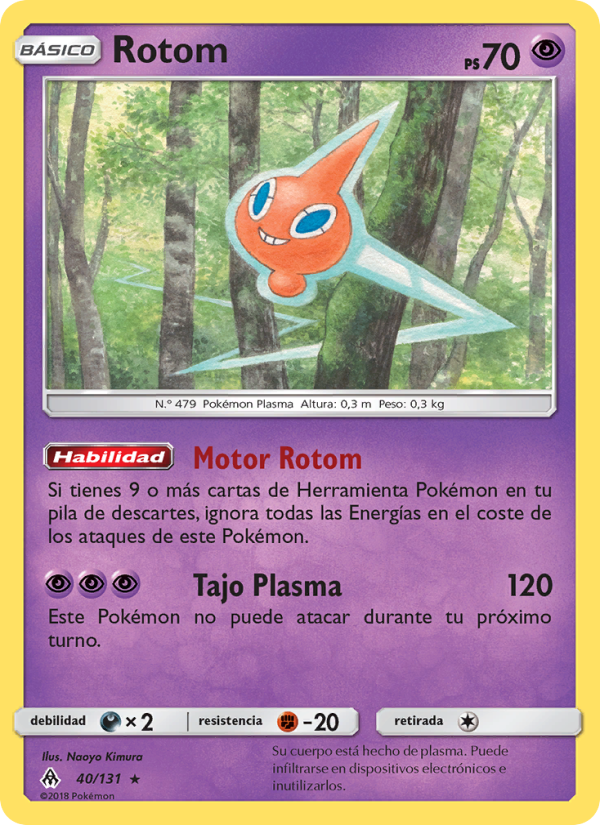 Rotom 40 — Luz Prohibida (Spanish Pokémon TCG card)