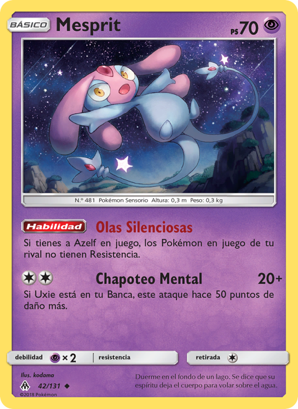 Mesprit 42 — Luz Prohibida (Spanish Pokémon TCG card)