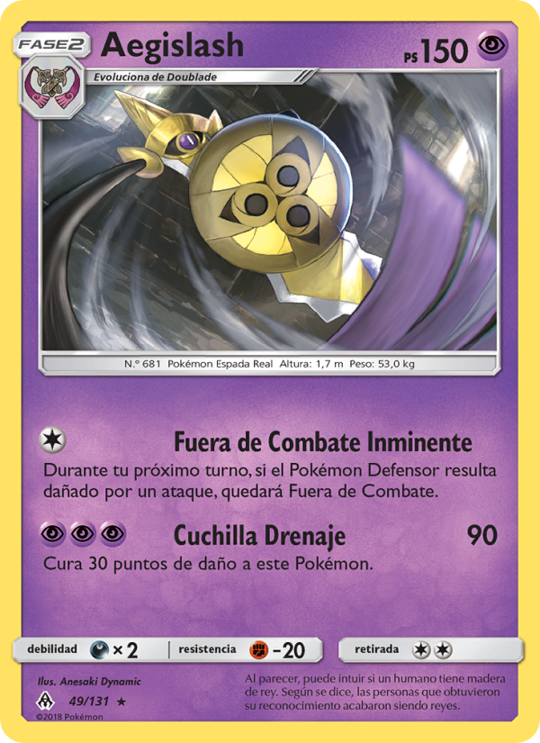 Aegislash 49 — Luz Prohibida (Spanish Pokémon TCG card)