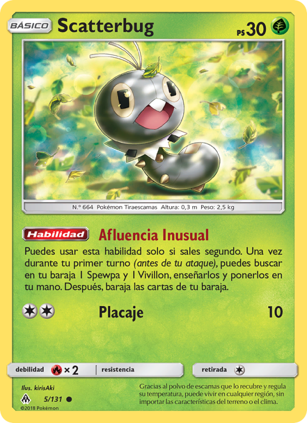 Scatterbug 5 — Luz Prohibida (Spanish Pokémon TCG card)