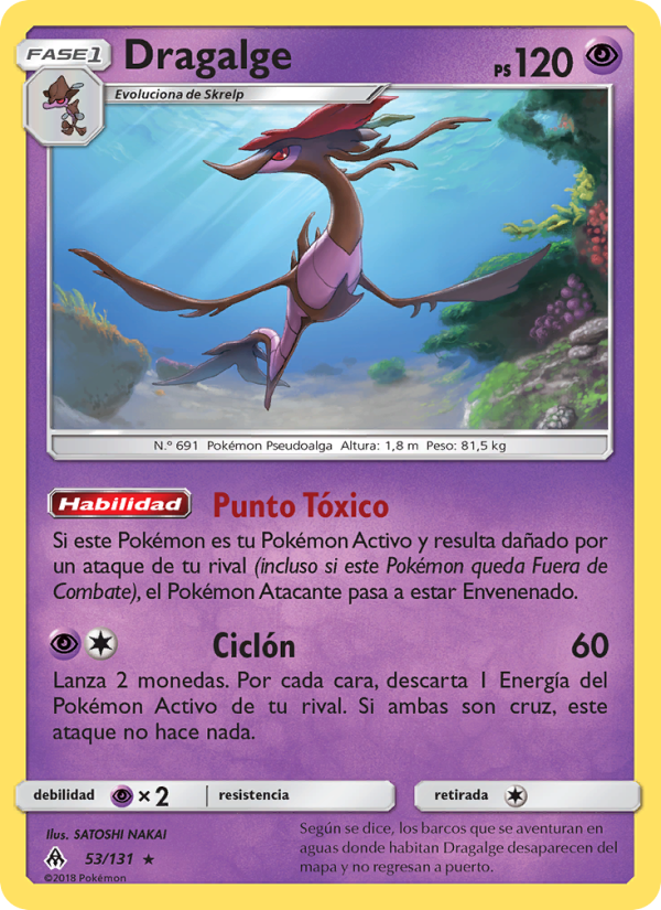 Dragalge 53 — Luz Prohibida (Spanish Pokémon TCG card)
