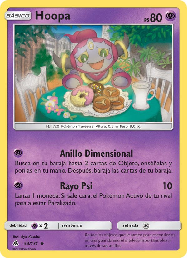 Hoopa 54 — Luz Prohibida (Spanish Pokémon TCG card)