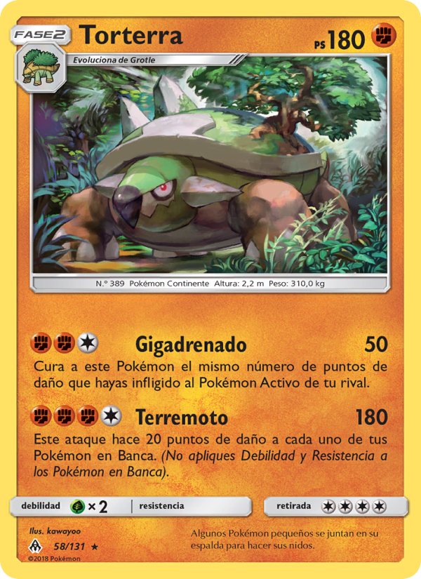 Torterra 58 — Luz Prohibida (Spanish Pokémon TCG card)