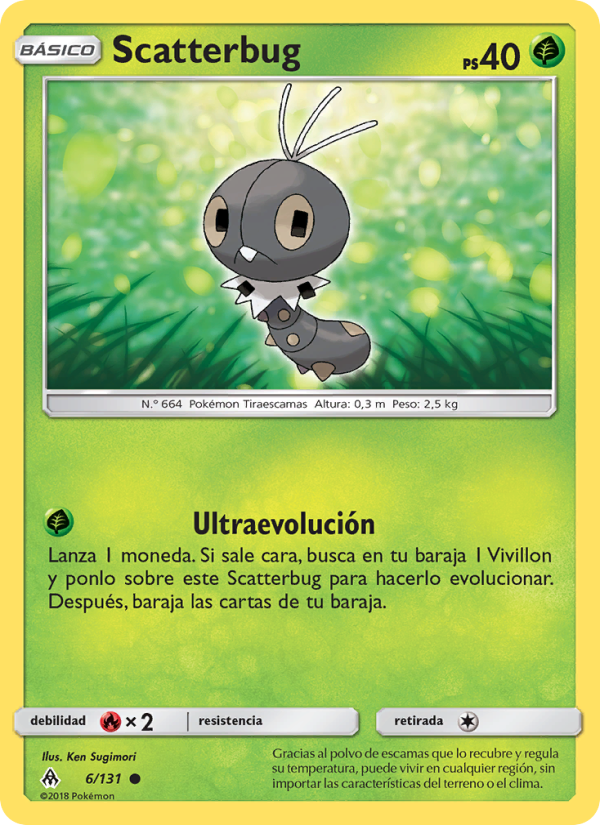 Scatterbug 6 — Luz Prohibida (Spanish Pokémon TCG card)