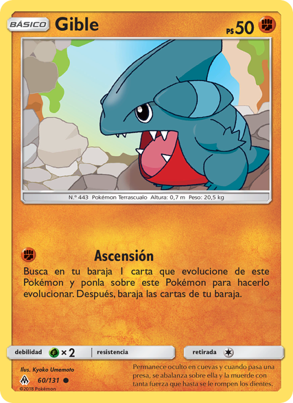 Gible 60 — Luz Prohibida (Spanish Pokémon TCG card)