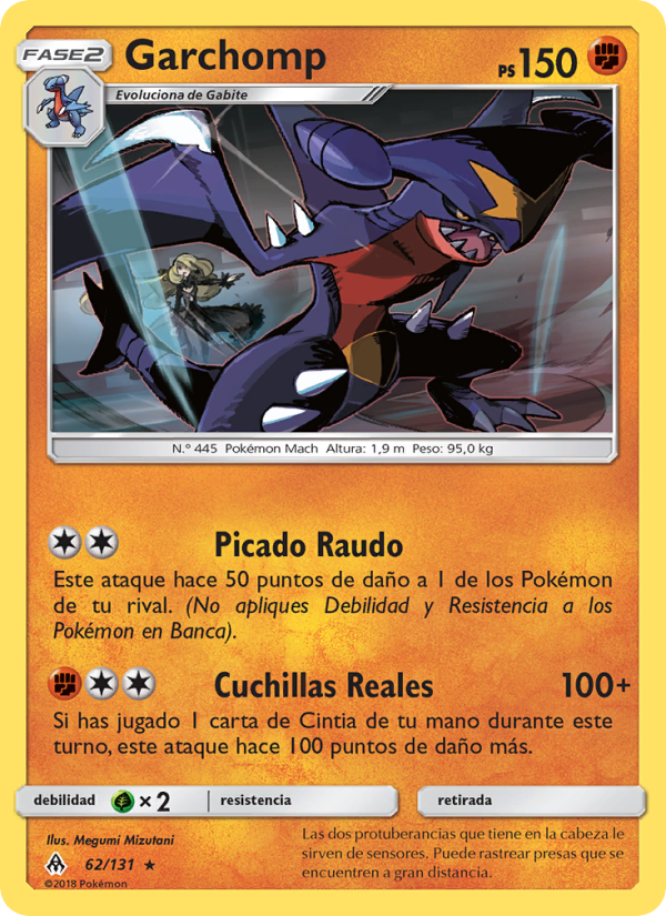 Garchomp 62 — Luz Prohibida (Spanish Pokémon TCG card)
