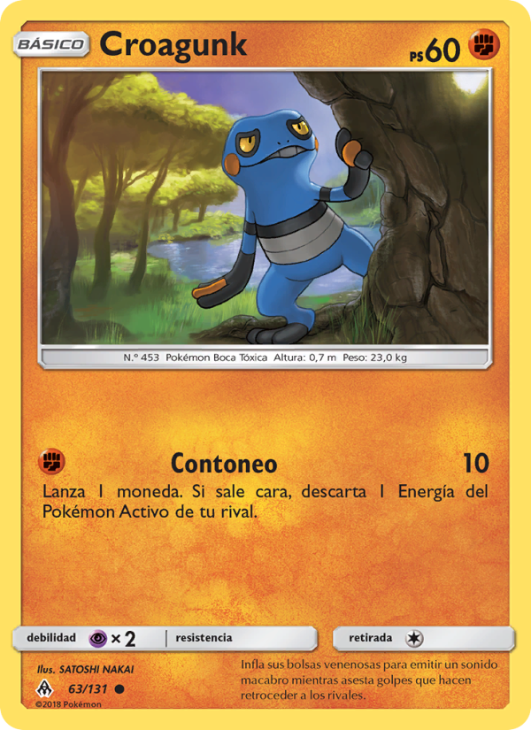 Croagunk 63 — Luz Prohibida (Spanish Pokémon TCG card)