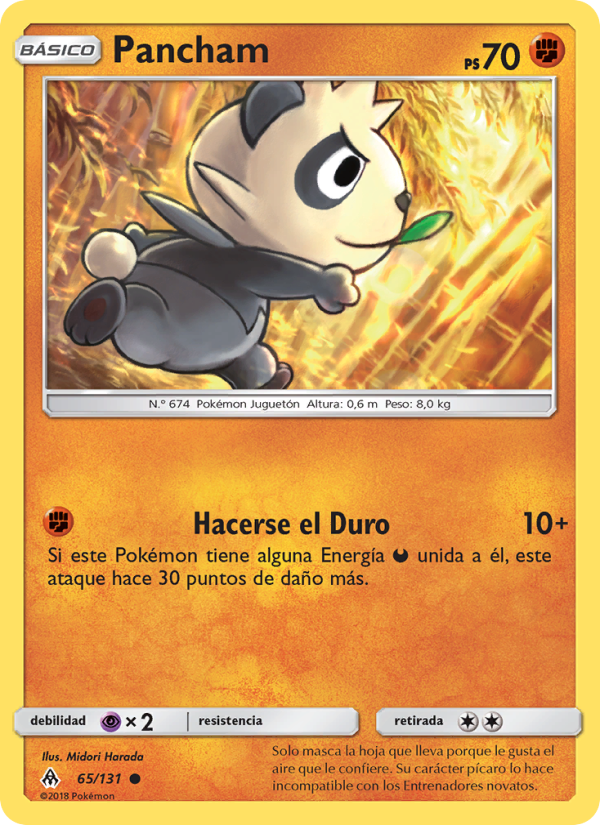 Pancham 65 — Luz Prohibida (Spanish Pokémon TCG card)